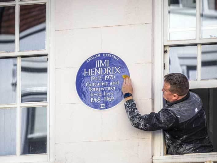 Hendrix blue plaque